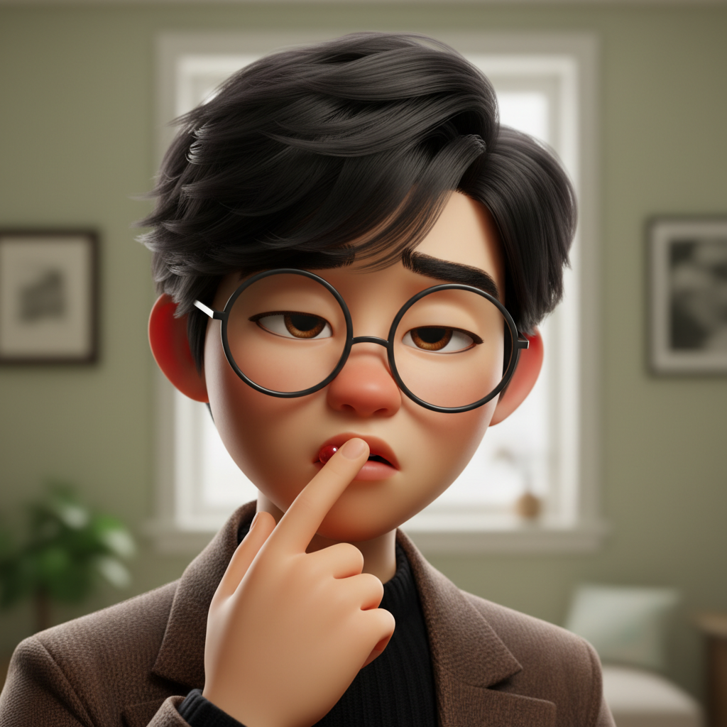 면역력 떨어질 때 신호 구내염 반복 장면