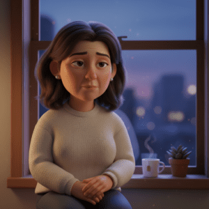 40대 여성의 모습호르몬 불균형 증상 상황