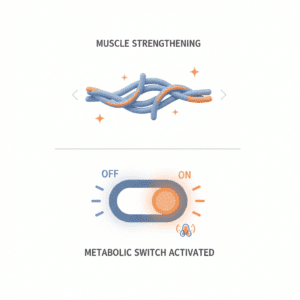 근육 감소 예방법 실천을 통해 근육 세포가 회복되고 대사 스위치가 켜지는 과정