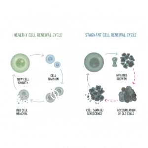 세포의 순환과 노화 늦추는 생활습관의 원리를 시각화한 인포그래픽