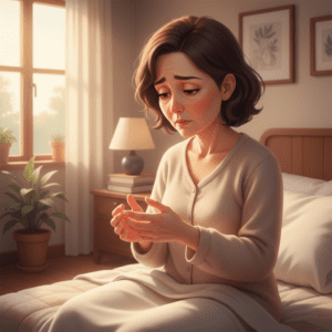 아침에 일어나 부은 손을 보며 체내 염증 줄이는 습관의 필요성